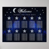 10 Tabelsterren Sky Celestial Wedding Seating Char Poster (Voorkant)
