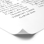 10 tafel Moody Floral Bourgogne bruiloft zitplaats Poster (Hoek)