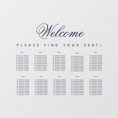 10 Tafel Navy Blauwe Transparante Zitplaats Grafie Raamsticker (Vel)