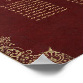 10 Tafel  Rode Schema voor de Bourgogne Goud Poster (Hoek)