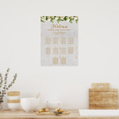 10 Tafel-weduwenkaart Calla Lilies Marble Poster (Keuken)