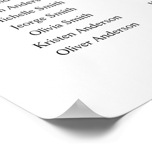 10 Tafels 100 Gasten Vind Je Plaats Zitplaatsindel Poster (Hoek)