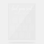 10 Tafels Bruiloft Zittinggrafiek Acryl Bord (Voorkant)
