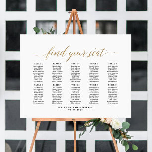 10 Tafels Classy Vind uw zitplaatskaart Poster