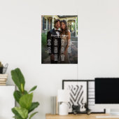 10 tafels elegante foto bruiloft zitgrafiek poster (Thuiskantoor)