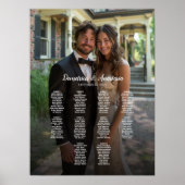 10 tafels elegante foto bruiloft zitgrafiek poster (Voorkant)
