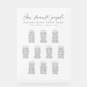10 Tafels Favoriete Mensen Acryl Zitplaats Chart Bord (Voorkant)