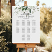 10 tafels groen elegante bruiloft zitgrafiek poster