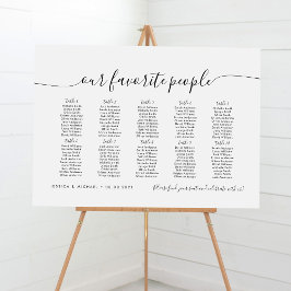 10 Tafels Modern Onze favoriete Mensen Zittingkaar Poster