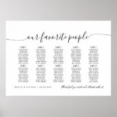 10 Tafels Modern Stoelindeling Favoriete Mensen Poster (Voorkant)