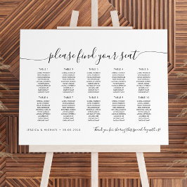 10 Tafels Modern Vind Uw Plaats Zitplaats Chart Poster