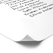 10 Tafels Onze favoriete Mensen Zitschema Plan Poster (Hoek)