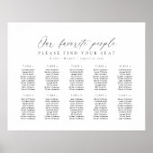 10 Tafels Onze favoriete Mensen Zitschema Plan Poster (Voorkant)