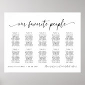 10 Tafels Onze favoriete Mensen Zitschema Plan Poster (Voorkant)