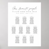 10 Tafels Onze Favoriete Mensen Zittingsgrafiek Poster (Voorkant)