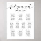 10 Tafels Vind Je Plaats Zitplaatsindeling Poster (Voorkant)