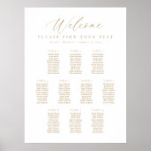 10 Tafels Welkom Zitplaatskaart Poster (Voorkant)