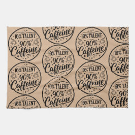 10% Talent 90% Cafeïne Theedoek