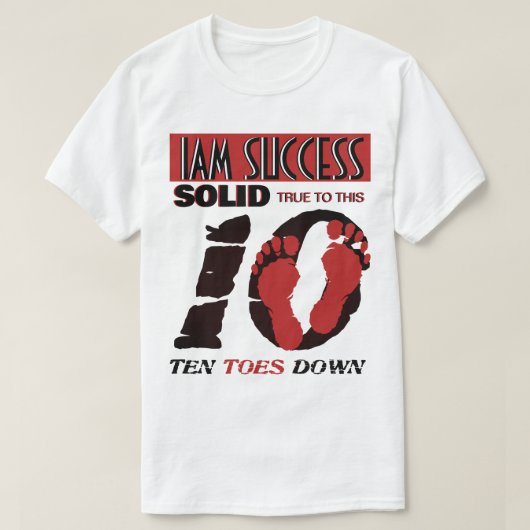 10 TENEN OMLAAG T-SHIRT (Design voorkant)