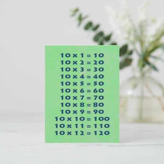 #10 Times Table Collectible Briefkaart (Staand voorkant)