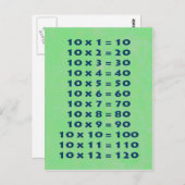 #10 Times Table Collectible Briefkaart (Voorkant / Achterkant)
