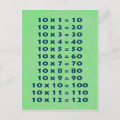#10 Times Table Collectible Briefkaart (Voorkant)