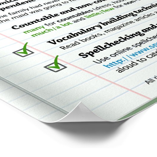 10 tips om je grammatica te verbeteren poster (Hoek)