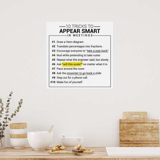 10 Tricks om Slim tijdens het Poster van Vergaderi (Keuken)