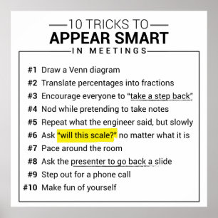 10 Tricks om Slim tijdens het Poster van Vergaderi