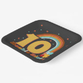 10 Tweecijferige verjaardag Girl Groovy Party Papieren Bordje (Gebogen)