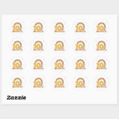 10 Tweecijferige verjaardag Girl Groovy Party Ronde Sticker (Vel)