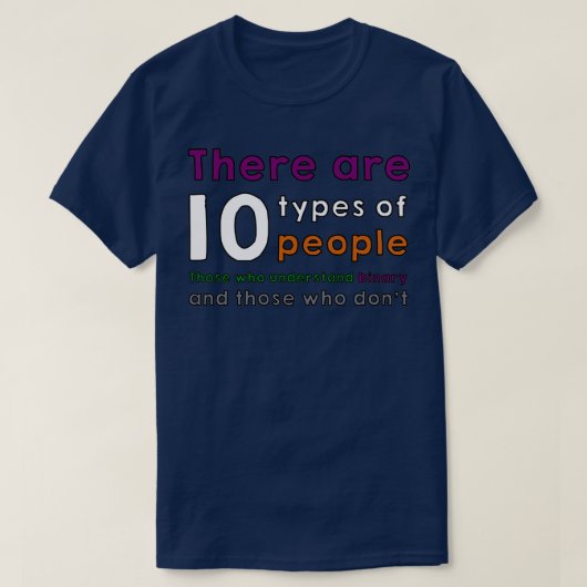 10 types of people  t-shirt (Design voorkant)