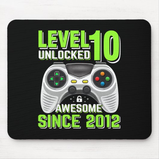 10 Unlocked Geweldige 2012 Videospel 10e Verjaarda Muismat (Voorkant)