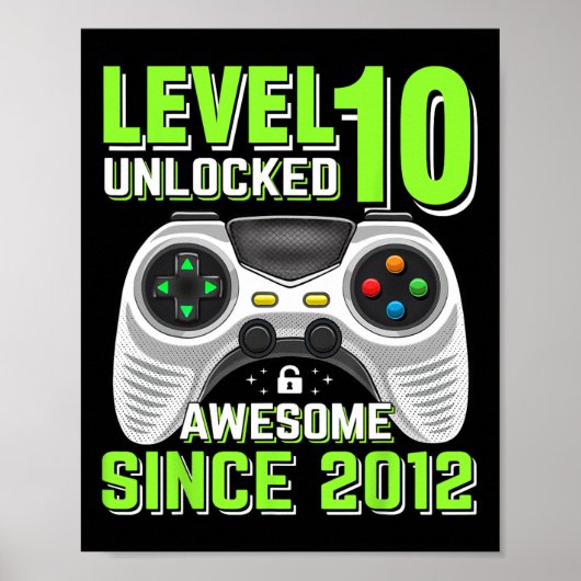 10 Unlocked Geweldige 2012 Videospel 10e Verjaarda Poster (Voorkant)