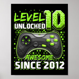 10 Unlocked Geweldige 2012 Videospel 10e Verjaarda Poster