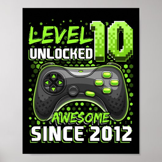 10 Unlocked Geweldige 2012 Videospel 10e Verjaarda Poster (Voorkant)