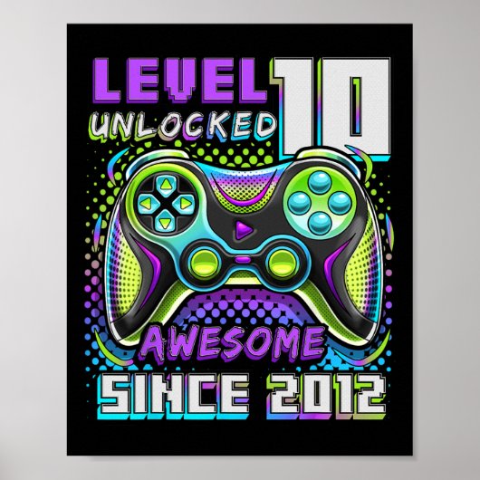 10 Unlocked Geweldige 2012 Videospel 10e Verjaarda Poster (Voorkant)