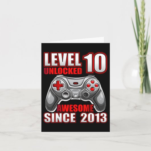 10 Unlocked Geweldige 2013 Videospel 10e Verjaarda Kaart (Voorkant)