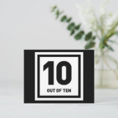 10 van de 10 maffe opmerkingen complimenteren briefkaart (Staand voorkant)