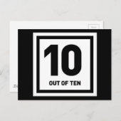 10 van de 10 maffe opmerkingen complimenteren briefkaart (Voorkant / Achterkant)