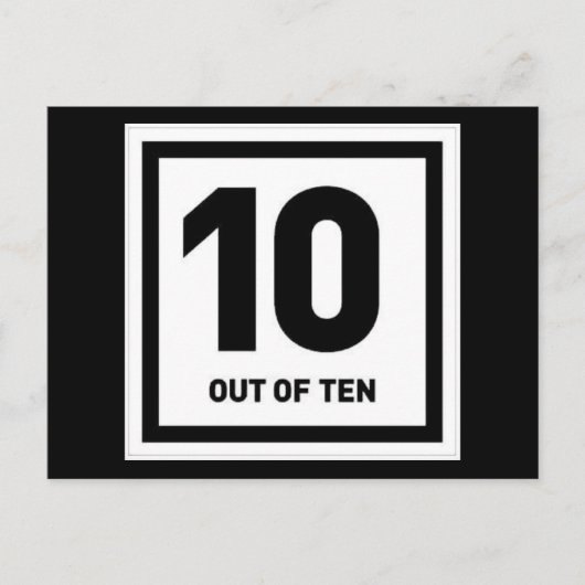 10 van de 10 maffe opmerkingen complimenteren briefkaart (Voorkant)