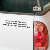 10% van de grappen was bedoeld bumpersticker (Op Truck)