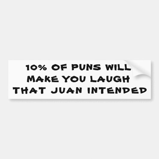 10% van de grappen was bedoeld bumpersticker (Voorkant)