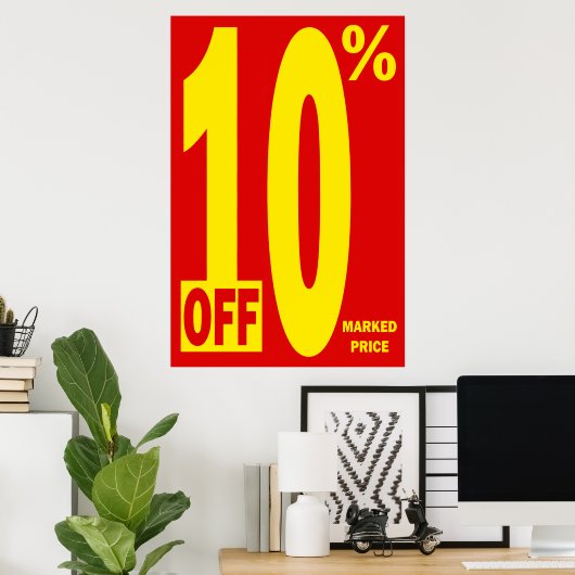 10 % VAN DE MARKTPRIJS POSTER (Thuiskantoor)