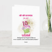 10 vandaag cupcake verjaardagskaart kaart (Achterkant)