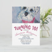 10 VERJAARDAGSFEEST UITNODIGEN KAART (Staand voorkant)