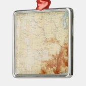10 Verkleurde populatie 1890 Metalen Ornament (Links)