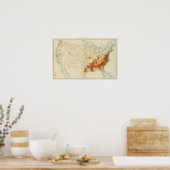 10 Verkleurde populatie 1890 Poster (Keuken)