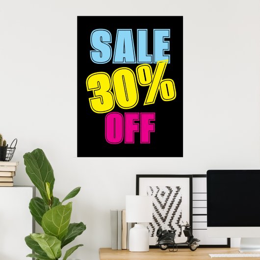 10% Verkoopteken, Detailhandel Signage, Kleurrijke Poster (Thuiskantoor)