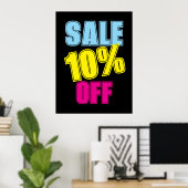 10% Verkoopteken, Detailhandel Signage, Kleurrijke Poster (Thuiskantoor)